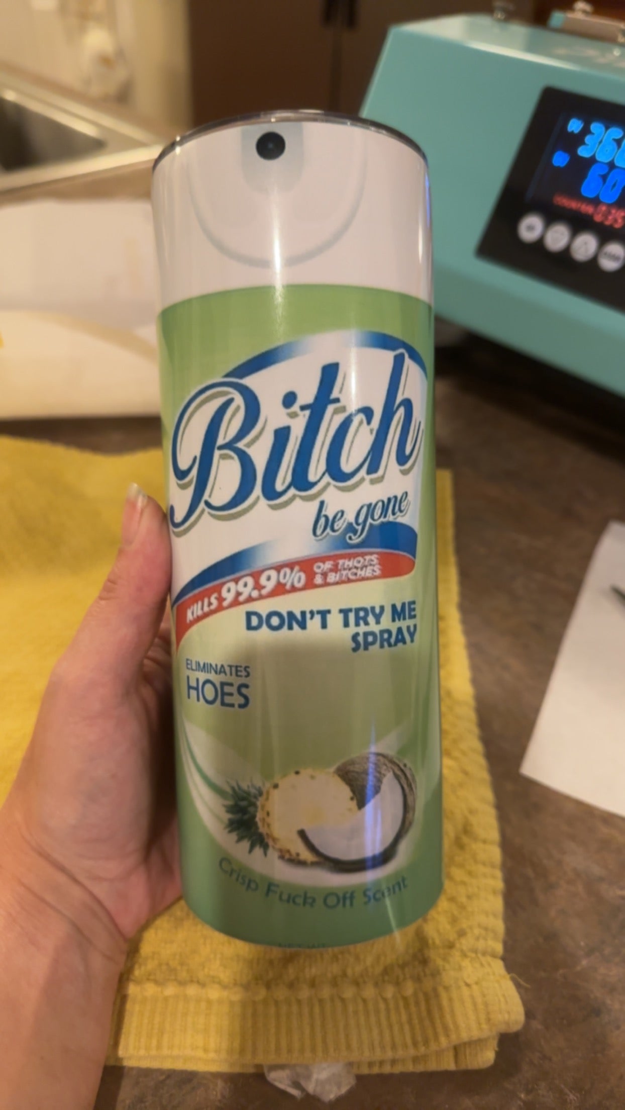 25oz Slim Bitch be gone Tumbler