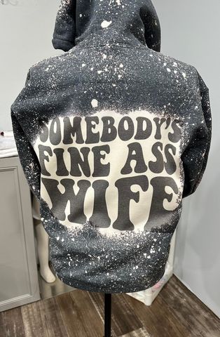 Smiley Face Bleached Hoodie