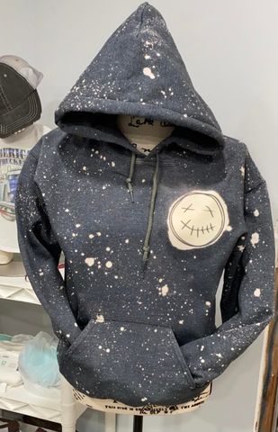 Smiley Face Bleached Hoodie #2